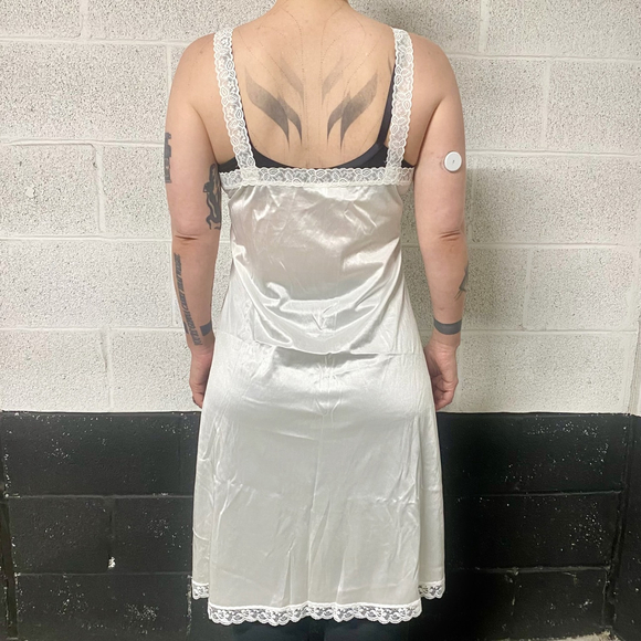 Vintage White Midi Slip Dress - Picture 2 of 6